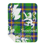 Sherpa Blanket - Tartan Blanket Thistle and Lion Scottish Clan New Mexico Plaid Blanket, plaid sherpa blanket queen,purple sherpa blanket,queen sherpa blanket,queen size sherpa blanket,red sherpa blanket,scottish tartan blankets,sherpa blanket,sherpa christmas blanket
