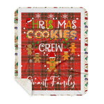 Personalized Gift Tartan Plaid Blanket Clan Grant of Rothiemurchus With Christmas Cookie Baking Crew Christmas Gift Sherpa Blanket, tartan sherpa blanket,buffalo plaid sherpa blanket,christmas sherpa blanket,Christmas Throw Blanket,green plaid sherpa blanket,green sherpa blanket