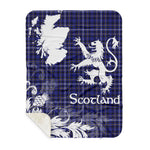 Sherpa Blanket - Tartan Blanket Thistle and Lion Scottish Clan Fleming Plaid Blanket, plaid sherpa blanket queen,purple sherpa blanket,queen sherpa blanket,queen size sherpa blanket,red sherpa blanket,scottish tartan blankets,sherpa blanket,sherpa christmas blanket