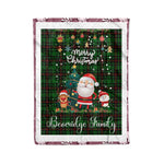 Personalized Gift Tartan Plaid Blanket Clan Beveridge With Funny Santa Snowman Reindeer Merry Christmas Fleece Blanket, Home Living Room, Plaid Blanket, Tartan Blanket, Scottish Blanket, Buffalo fleece blanket, Christmas Blanket