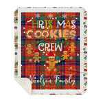 Personalized Gift Tartan Plaid Blanket Clan Nicolson Ancient With Christmas Cookie Baking Crew Christmas Gift Sherpa Blanket, tartan sherpa blanket,buffalo plaid sherpa blanket,christmas sherpa blanket,Christmas Throw Blanket,green plaid sherpa blanket,green sherpa blanket