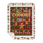 Personalized Gift Tartan Plaid Blanket Clan Fullarton With Christmas Cookie Baking Crew Christmas Gift Sherpa Blanket, tartan sherpa blanket,buffalo plaid sherpa blanket,christmas sherpa blanket,Christmas Throw Blanket,green plaid sherpa blanket,green sherpa blanket