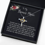To My Bonus Mom Necklace, Thank You For Everything Mother's Day Gift For Mom, Mother's Day Cross Necklace