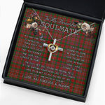 To My Beautiful Soulmate Necklace In Your Eyes I Have Found My Home Clan MacAlister Ancient Tartan Cross Dancing Necklace