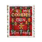 Personalized Gift Tartan Plaid Blanket Clan Seton With Christmas Cookie Baking Crew Christmas Gift Blanket, Plaid Blanket, Christmas Fleece Blanket, Christmas Blanket, Tartan Blanket, Scottish Blanket, Scotland Blanket, Family Name Blanket, Custom Blanket, Personalized Blanket
