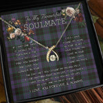 To My Beautiful Soulmate Necklace In Your Eyes I Have Found My Home Clan Clergy Purple Tartan Wishbone Dancing Necklace