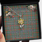 To My Beautiful Soulmate Sunflower Necklace In Your Eyes I Have Found My Home Clan Bisset Tartan Jewelry For Girlfriend