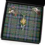 To My Beautiful Soulmate Sunflower Necklace In Your Eyes I Have Found My Home Clan Cochrane Ancient Tartan Jewelry For Girlfriend, Tartan Sunflower Pendant Necklace, Scottish Tartan Jewelry, valentine necklace, necklace girlfriend, necklace for wife, cute necklaces for girlfriend, jewelry for girlfriend, to my soulmate necklace, to my future wife necklace