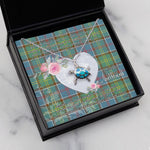 Sea Turtle Necklace Gift for My Beautiful Girlfriend Valentines Necklace Clan Whitelaw Tartan Blue Turtle Necklace