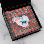 Sea Turtle Necklace Gift for My Beautiful Girlfriend Valentines Necklace Clan Chisholm Ancient Tartan Blue Turtle Necklace