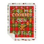 Personalized Gift Tartan Plaid Blanket Clan Leask With Christmas Cookie Baking Crew Christmas Gift Sherpa Blanket, tartan sherpa blanket,buffalo plaid sherpa blanket,christmas sherpa blanket,Christmas Throw Blanket,green plaid sherpa blanket,green sherpa blanket