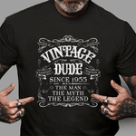 Scotstee Shop - 66th Birthday gift Vintage 1955 Aged 66 years old present Birthday Shirt Vintage 1955 T Shirt