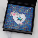 Sea Turtle Necklace Gift for My Beautiful Girlfriend Valentines Necklace Clan Mercer Tartan Blue Turtle Necklace