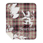 Sherpa Blanket - Tartan Blanket Thistle and Lion Scottish Clan MacPherson Hunting Ancient Plaid Blanket, plaid sherpa blanket queen,purple sherpa blanket,queen sherpa blanket,queen size sherpa blanket,red sherpa blanket,scottish tartan blankets,sherpa blanket,sherpa christmas blanket