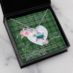 Sea Turtle Necklace Gift for My Beautiful Girlfriend Valentines Necklace Clan Kincaid Tartan Blue Turtle Necklace