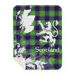 Sherpa Blanket - Tartan Blanket Thistle and Lion Scottish Clan Dalrymple Plaid Blanket, plaid sherpa blanket queen,purple sherpa blanket,queen sherpa blanket,queen size sherpa blanket,red sherpa blanket,scottish tartan blankets,sherpa blanket,sherpa christmas blanket