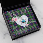 Sea Turtle Necklace Gift for My Beautiful Girlfriend Valentines Necklace Clan Sutherland Tartan Blue Turtle Necklace