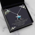 To My Mom Necklace -Mother's Day Gift For Mom From Son, Thank You Mom, Mother's Day Sea Turtle Necklace