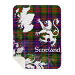 Sherpa Blanket - Tartan Blanket Thistle and Lion Scottish Clan Donaldson Plaid Blanket, plaid sherpa blanket queen,purple sherpa blanket,queen sherpa blanket,queen size sherpa blanket,red sherpa blanket,scottish tartan blankets,sherpa blanket,sherpa christmas blanket