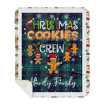 Personalized Gift Tartan Plaid Blanket Clan Hardy With Christmas Cookie Baking Crew Christmas Gift Sherpa Blanket, tartan sherpa blanket,buffalo plaid sherpa blanket,christmas sherpa blanket,Christmas Throw Blanket,green plaid sherpa blanket,green sherpa blanket