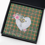 Gift For My Beautiful Girlfriend Necklace Valentine Necklace Clan Pollock Hunting Tartan Cross Dancing Necklace Scottish Tartan Jewelry
