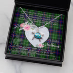 Sea Turtle Necklace Gift for My Beautiful Girlfriend Valentines Necklace Clan Leslie Tartan Blue Turtle Necklace