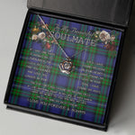 To My Beautiful Soulmate Necklace In Your Eyes I Have Found My Home Clan Robertson Hunting Modern Tartan Crown Pendant Necklace