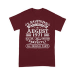 Vintage Born In August 1971 Man Myth Legend 49 Years Old Birthday Shirt mens vintage 1971 t shirt - Scotstee Shop