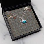Sea Turtle Necklace To My Beautiful Soulmate Necklace In Your Eyes I Have Found My Home Clan Outlander Fraser Tartan Blue Turtle Necklace