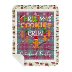 Personalized Gift Tartan Plaid Blanket Clan Crawford Ancient With Christmas Cookie Baking Crew Christmas Gift Sherpa Blanket, tartan sherpa blanket,buffalo plaid sherpa blanket,christmas sherpa blanket,Christmas Throw Blanket,green plaid sherpa blanket,green sherpa blanket