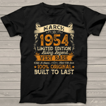 Scotstee Shop - 67th Birthday Gift 67 Years Old Retro Vintage March 1954 Birthday Shirt 67th Birthday Ideas For Him