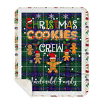 Personalized Gift Tartan Plaid Blanket Clan MacDonald Of The Isles Modern With Christmas Cookie Baking Crew Christmas Gift Sherpa Blanket, tartan sherpa blanket,buffalo plaid sherpa blanket,christmas sherpa blanket,Christmas Throw Blanket,green plaid sherpa blanket,green sherpa blanket