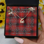 To My Beautiful Soulmate Necklace In Your Eyes I Have Found My Home Clan MacIver Tartan Wishbone Dancing Necklace