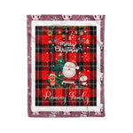 Personalized Gift Tartan Plaid Blanket Clan Ramsay Modern With Funny Santa Snowman Reindeer Merry Christmas Fleece Blanket, Home Living Room, Plaid Blanket, Tartan Blanket, Scottish Blanket, Buffalo fleece blanket, Christmas Blanket