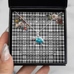 Sea Turtle Necklace To My Beautiful Soulmate Necklace In Your Eyes I Have Found My Home Clan Scott Black White Modern Tartan Blue Turtle Necklace, Valentine Necklace Gift for Girlfriend Clan Mitchell Ancient Tartan Sunflower Pendant Necklace, Scottish Tartan Jewelry, valentine necklace, necklace girlfriend, necklace for wife, cute necklaces for girlfriend, jewelry for girlfriend, to my soulmate necklace, to my future wife necklace