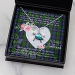 Sea Turtle Necklace Gift for My Beautiful Girlfriend Valentines Necklace Clan Donnachaidh Robertson Tartan Blue Turtle Necklace