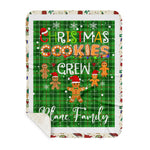 Personalized Gift Tartan Plaid Blanket Clan Blane With Christmas Cookie Baking Crew Christmas Gift Sherpa Blanket, tartan sherpa blanket,buffalo plaid sherpa blanket,christmas sherpa blanket,Christmas Throw Blanket,green plaid sherpa blanket,green sherpa blanket
