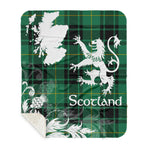 Sherpa Blanket - Tartan Blanket Thistle and Lion Scottish Clan MacArthur Ancient Plaid Blanket, plaid sherpa blanket queen,purple sherpa blanket,queen sherpa blanket,queen size sherpa blanket,red sherpa blanket,scottish tartan blankets,sherpa blanket,sherpa christmas blanket