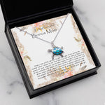 Bonus Mom Necklace, To My Beautiful Bonus Mom On My Wedding Day Necklace, Gift For Stepmother Of The Groom Gift, Sea Turtle Necklace