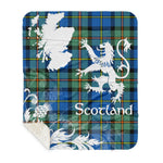 Sherpa Blanket - Tartan Blanket Thistle and Lion Scottish Clan MacCorquodale Plaid Blanket, plaid sherpa blanket queen,purple sherpa blanket,queen sherpa blanket,queen size sherpa blanket,red sherpa blanket,scottish tartan blankets,sherpa blanket,sherpa christmas blanket