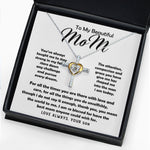 To My Beautiful Mom Necklace The Best Mom Anyone Could Wish For, Mother's Day Cross Necklace
