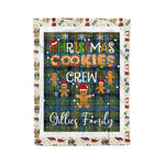 Personalized Gift Tartan Plaid Blanket Clan Gillies With Christmas Cookie Baking Crew Christmas Gift Blanket, Plaid Blanket, Christmas Fleece Blanket, Christmas Blanket, Tartan Blanket, Scottish Blanket, Scotland Blanket, Family Name Blanket, Custom Blanket, Personalized Blanket