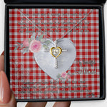 Gift For My Beautiful Girlfriend Necklace Valentine Necklace Clan Lennox Dress Tartan Cross Dancing Necklace Scottish Tartan Jewelry