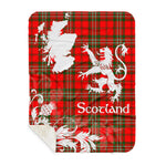 Sherpa Blanket - Tartan Blanket Thistle and Lion Scottish Clan Scott Plaid Blanket, plaid sherpa blanket queen,purple sherpa blanket,queen sherpa blanket,queen size sherpa blanket,red sherpa blanket,scottish tartan blankets,sherpa blanket,sherpa christmas blanket