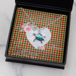 Sea Turtle Necklace Gift for My Beautiful Girlfriend Valentines Necklace Clan Gibbs Tartan Blue Turtle Necklace