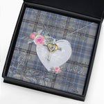 Gift For My Beautiful Girlfriend Necklace Valentine Necklace Clan Tweedie Tartan Cross Dancing Necklace Scottish Tartan Jewelry