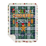 Personalized Gift Tartan Plaid Blanket Clan MacKenzie Dress Ancient With Christmas Cookie Baking Crew Christmas Gift Sherpa Blanket, tartan sherpa blanket,buffalo plaid sherpa blanket,christmas sherpa blanket,Christmas Throw Blanket,green plaid sherpa blanket,green sherpa blanket