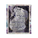 Scotstee Shop - Personalized Gift Letter To My Wife Trendy Home Gift Cute Family Fleece Blanket