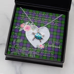 Sea Turtle Necklace Gift for My Beautiful Girlfriend Valentines Necklace Clan MacBrayne Tartan Blue Turtle Necklace
