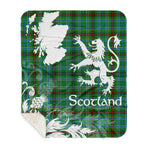 Sherpa Blanket - Tartan Blanket Thistle and Lion Scottish Clan Duncan of Sketraw Plaid Blanket, plaid sherpa blanket queen,purple sherpa blanket,queen sherpa blanket,queen size sherpa blanket,red sherpa blanket,scottish tartan blankets,sherpa blanket,sherpa christmas blanket